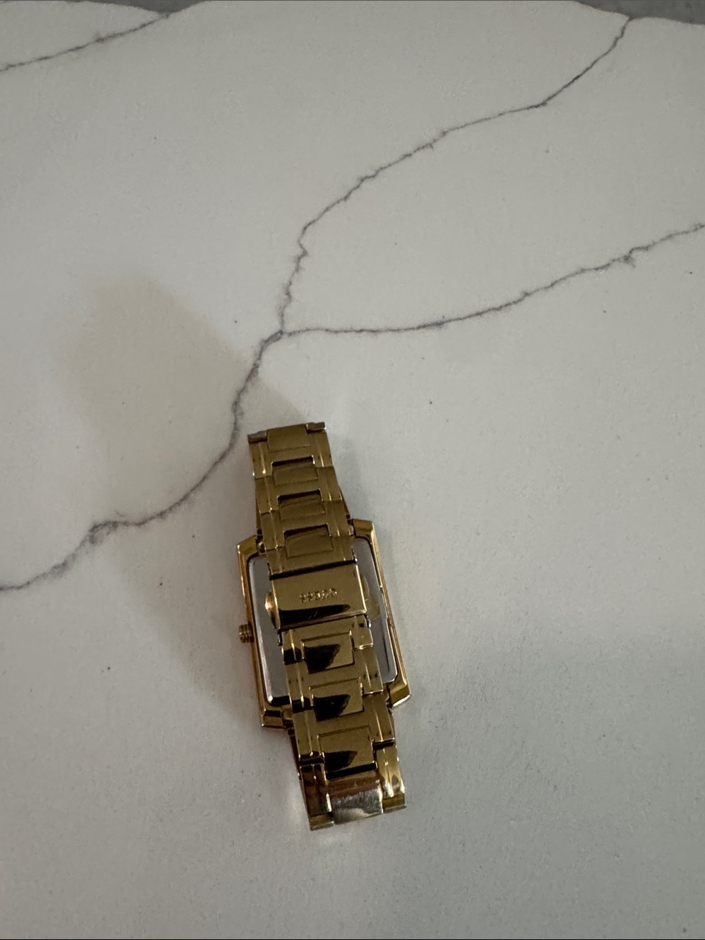 GUESS Gold-Tone Rectangular Bracelet Watch - Picture 7 of 7
